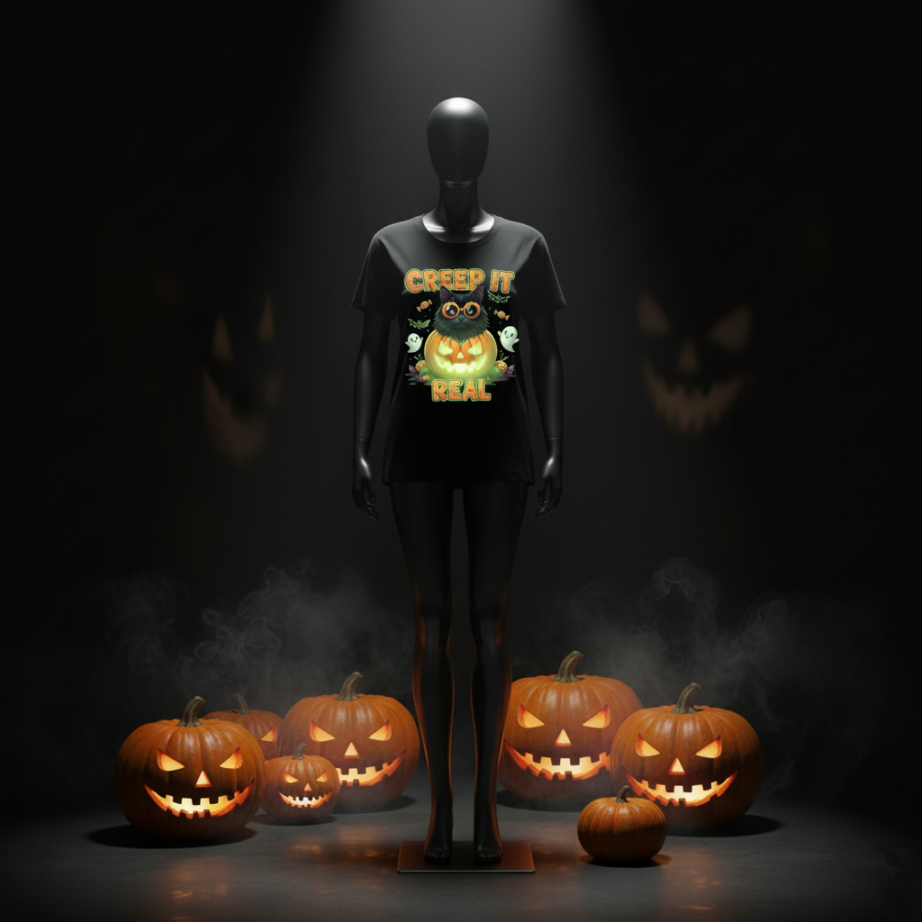 Creep It Real™ – Halloween Cat Tee