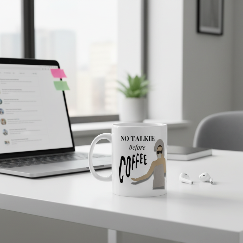 The "No Talkie Before Coffee" Premium Mug